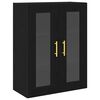 vidaXL Dulap de perete Stejar Negru 69,5 x 34 x 90 cm Lemn prelucrat
