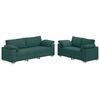 vidaXL Canapea 2 pcs Verde &icirc;nchis 219 x 80 x 82 cm țesătură