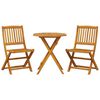 vidaXL Set de bistro pliabil, 3 piese, lemn masiv de acacia