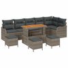 vidaXL Set de canapele pentru grădină cu pernă 10 pcs Gri poliratan