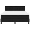 vidaXL Pat cu arcuri cu headboard Manual Negru 140 x 190 cm țesătură
