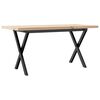 vidaXL Masă de cafea, cadru X, 90x40x45,5 cm, lemn masiv pin și Oţel