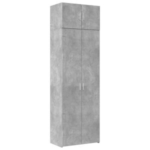 vidaXL Dulap de depozitare, gri beton, 70x42,5x225 cm, lemn prelucrat