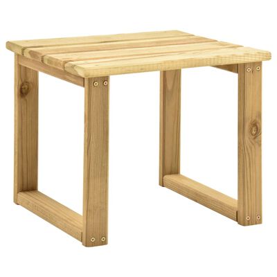vidaXL Șezlong de grădină cu masă și pernă, lemn de pin tratat