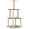 vidaXL Ansamblu de pisici, st&acirc;lpi din funie sisal, gri deschis, 111 cm