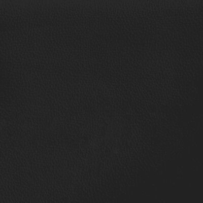 vidaXL Pat continental cu saltea, negru, 200x200 cm, piele ecologică