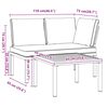 vidaXL Set canapea de grădină, 2 piese, cu perne, negru, aluminiu