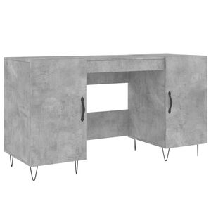 vidaXL Birou, gri beton, 140x50x75 cm, lemn compozit