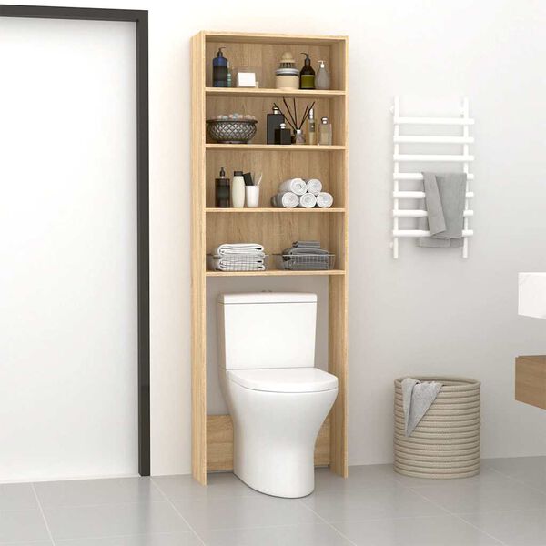 vidaXL Dulap mașina de spălat, stejar sonoma, 64x24x190 cm