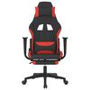 vidaXL Scaun de gaming cu masaj/suport picioare, negru și roșu, textil