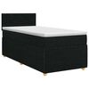 vidaXL Pat boxspring cu saltea cu headboard Negru 80 x 200 cm Țesătură