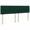vidaXL Pat box spring cu saltea, verde &icirc;nchis, 200x200 cm, catifea