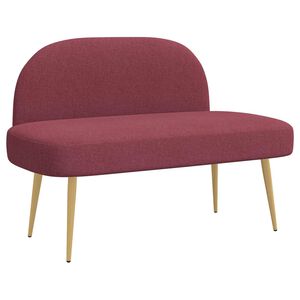 vidaXL Bancă tapițată cu spătar bordo 110 x 60 x 76 cm