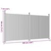 vidaXL Panou pentru gard, gri, 353x186 cm, WPC