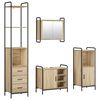 vidaXL Set dulap baie 4 buc. Stejar Sonoma 40 x 36 x 200,5 cm