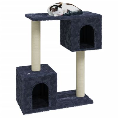 vidaXL Ansamblu pisici cu stâlpi din funie de sisal, gri închis, 60 cm