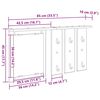 vidaXL Răcător de paltoane montat pe perete Lemn vechi 85 x 10 x 45 cm