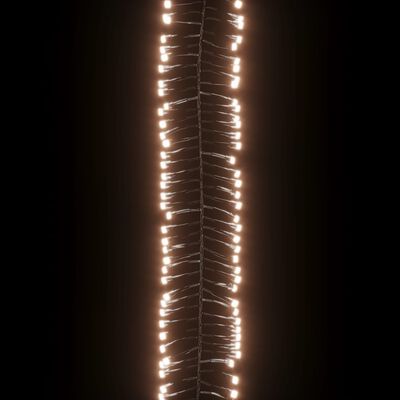 vidaXL Instalație tip cluster cu 3000 LED-uri, alb cald, 23 m, PVC