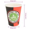 vidaXL Cești de cafea din h&acirc;rtie 1000 buc 12 oz 300 ml roșu și negru