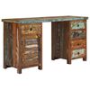 vidaXL Birou cu postament, 140 x 50 x 77 cm, lemn masiv reciclat