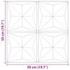 vidaXL Panouri de perete 12 pcs Beton Origami 50 x 50 cm Spumă XPS