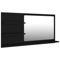 vidaXL Oglindă de baie, negru, 90 x 10,5 x 45 cm, PAL