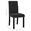 vidaXL Scaune de bucătărie, 2 buc., negru, catifea