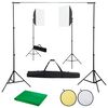 vidaXL Kit studio foto cu lumini softbox, fundal și reflector