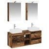 vidaXL Set de mobilier pentru baie 5 buc. Lemn vechi