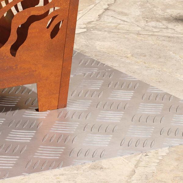 vidaXL Trepte Dreptunghiular 2 pcs Argintiu 70 x 40 cm Aluminiu