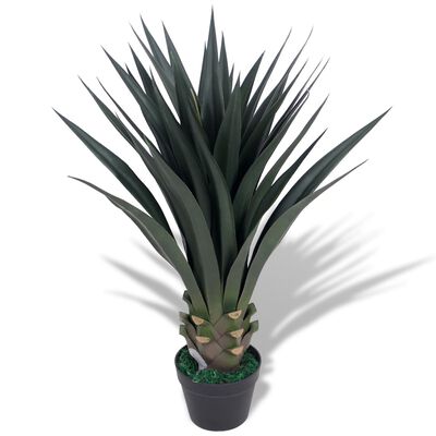 vidaXL Plantă Yucca artificială cu ghiveci, 85 cm, verde