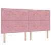 vidaXL Pat cu arcuri cu headboard Roz 200 x 200 cm Catifea