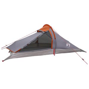 vidaXL Cort de backpacking 2 persoană Gri și Portocalie