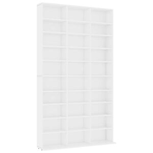 vidaXL Dulap pentru CD-uri, alb, 102x23x177,5 cm, lemn compozit