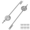 vidaXL Hingă cu suport pentru capac 2 pcs Argintiu 194 x 36 x 18 mm
