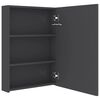 vidaXL Dulap de baie cu oglindă și LED, gri strălucitor, 50x13x70 cm