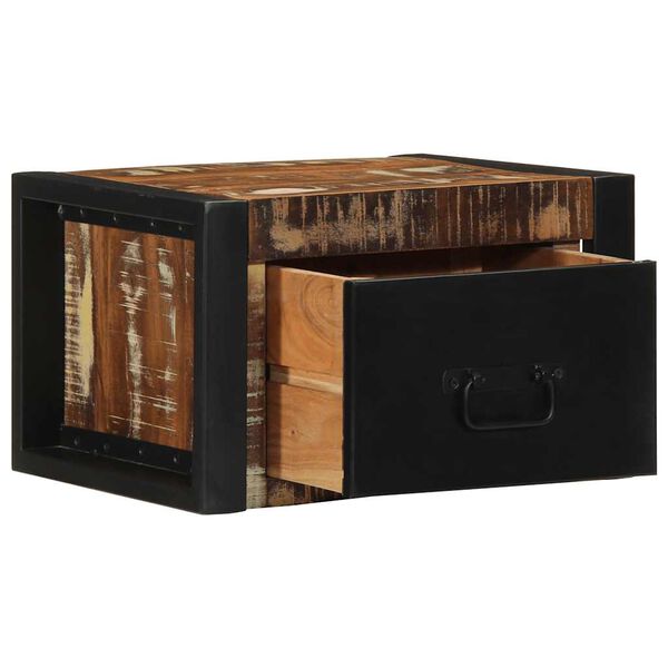 vidaXL Noptiere 2 buc multicolore 40x35x25 cm lemn masiv recuperat