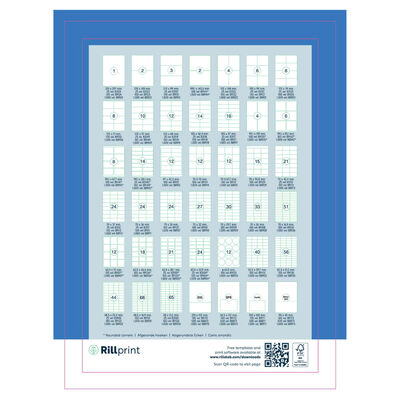 rillprint Etichete autocolante, alb, 105x37 mm, 1000 coli