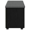 vidaXL Bancă pentru hol cu pernă cu ușă Stejar Negru 100 x 38 x 46 cm