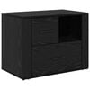 vidaXL Dulap de noapte Stejar Negru 35 x 60 x 50 cm Lemn prelucrat