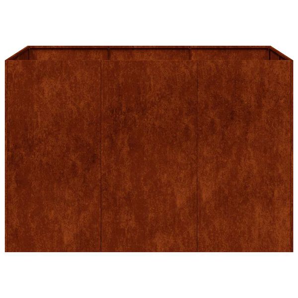 vidaXL Jardinieră Rusty 120x80x80 cm Oțel pentru intemperii