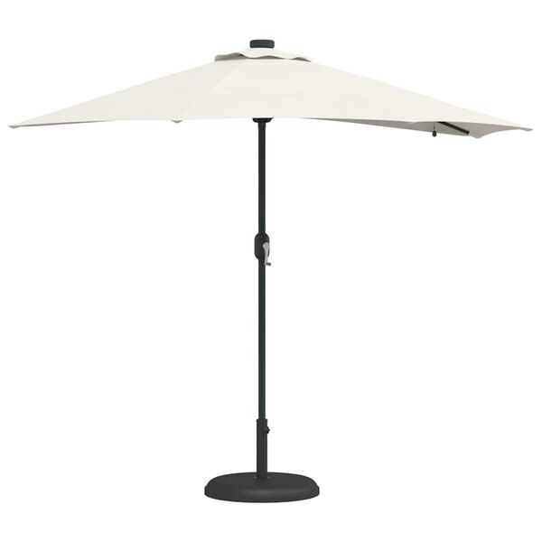 vidaXL Parasol de Grădină Nisipiu 294 x 150 x 223 cm Poliester și oțel