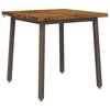 vidaXL 70 x 70 x 75 cm Lemn Solid de Acacia Natural și Cafea Pătrat