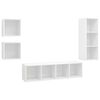 vidaXL Set de dulapuri TV, 4 piese, alb, lemn prelucrat