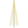 vidaXL Brad de Crăciun LED 285 cm 744 LED-uri Alb cald Fier Negru
