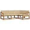 vidaXL Set de canapele de exterior 4 buc. Natural și Bej