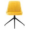 vidaXL Scaune de bucătărie, 2 buc., galben, catifea