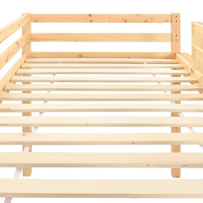 vidaXL Cadru pat copii etajat cu tobogan & scară 97x208cm lemn de pin