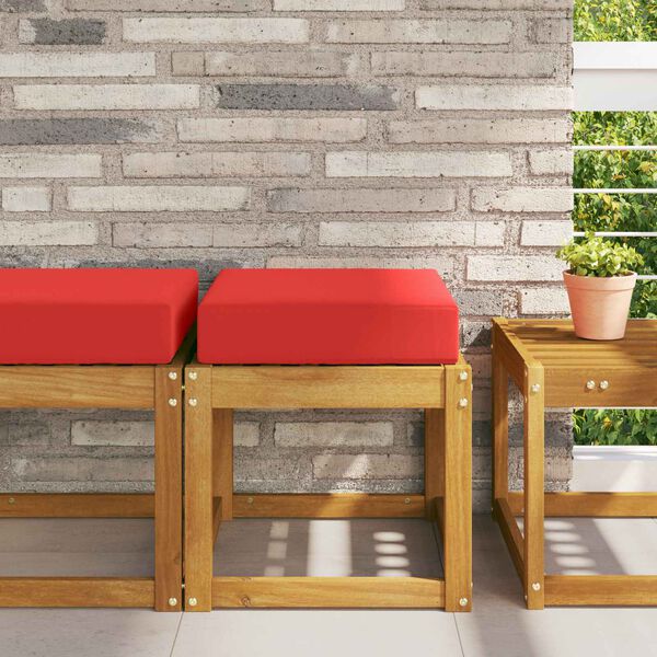 vidaXL Perna de Șezut pentru Exterior Roșu 40 x 40 x 8 cm