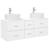 vidaXL Set de mobilier pentru baie 3 buc. Alb 129 x 44,5 x 80 cm
